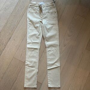Current Elliot Cream off white skinny high waist jeans 24